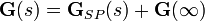  \textbf{G}(s) = \textbf{G}_{SP}(s) + \textbf{G}(\infty)