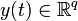 y(t) \in \mathbb{R}^q
