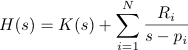 Pole/zero model TF