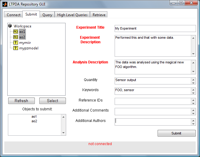 Repo GUI Submit