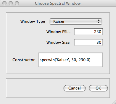 Model dialog